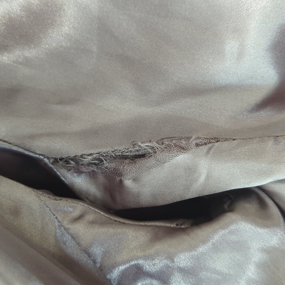 Badgley Mischka Taupe Wool Blend Belted Trench Coat Size Large - Picture 10 of 10
